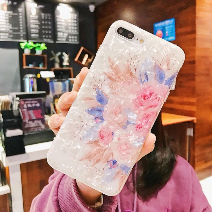 Dream Shell Phone Case For iPhone X XS Max XR Rose Flower Back Cover Cases for iPhone 7 8 6 6s Plus Soft TPU Silicon Dream Shell Phone Case For iPhone X XS Max XR Rose Flower Back Cover Cases for iPhone 7 8 6 6s Plus Soft TPU Silicon